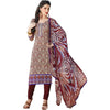 Maroon Cotton Floral Print Bollywood Pakistani Indian Designer Anarkali Salwar Kameez Churidar Suit Party Wear