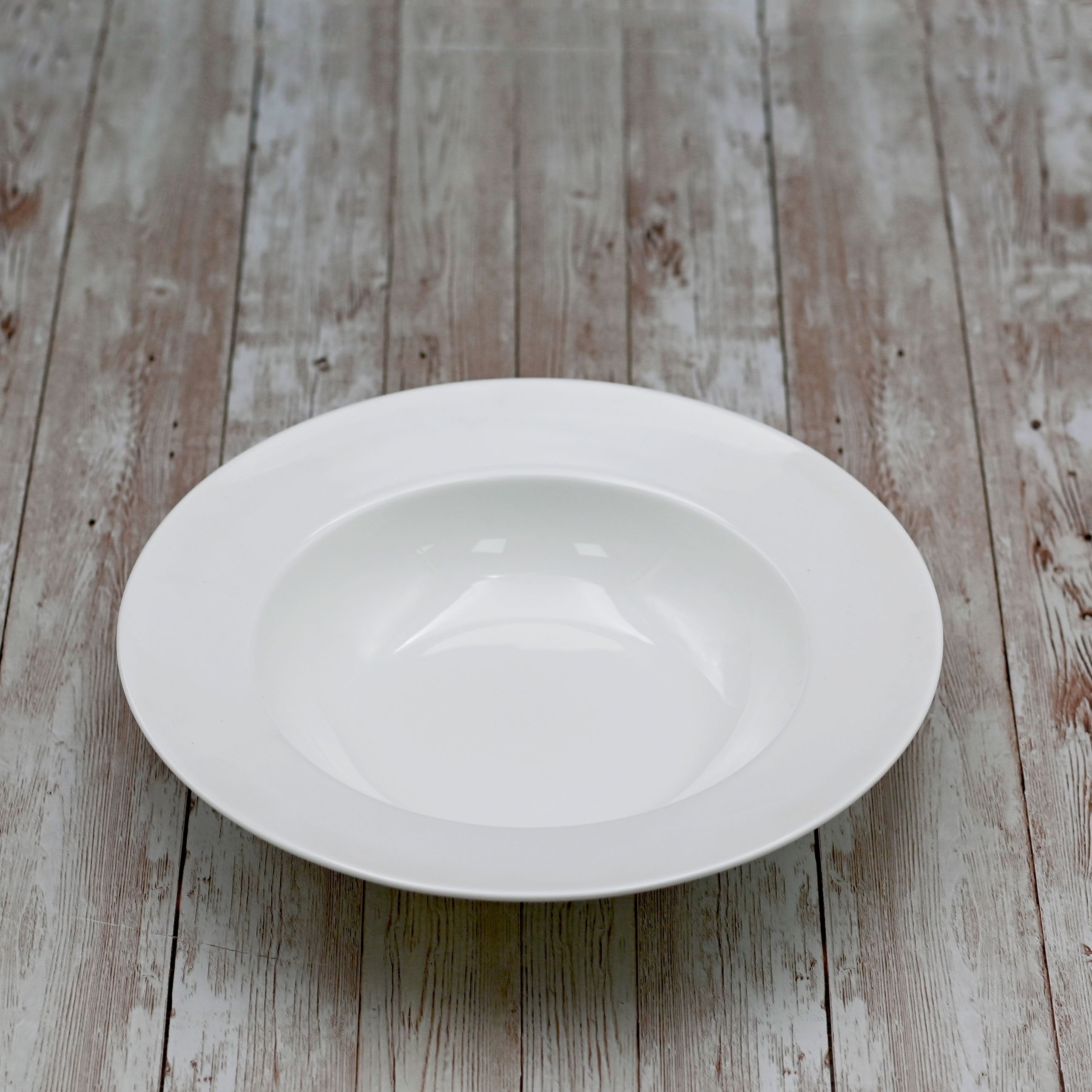 Professional Rolled Rim White Deep Plate 10" inch | 20 Oz