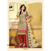 Cotton Designer Parrot Green Salwar Suit Dress Materials