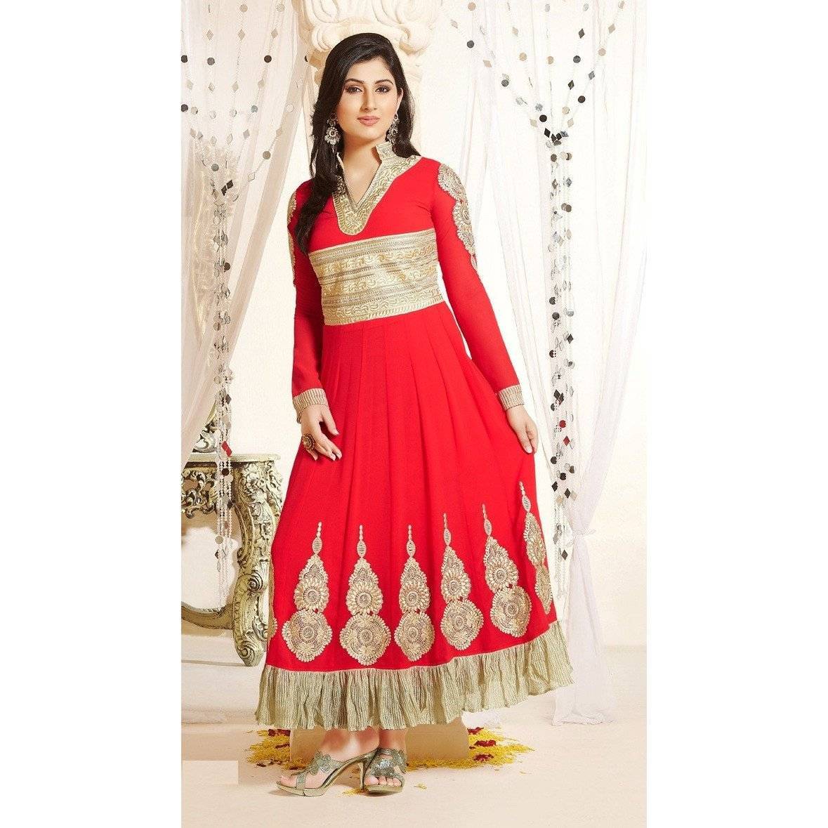 Heavy sequince & embroidery Georgette salwar suit with leheria border