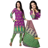 Load image into Gallery viewer, Dark Pink and Green Cotton Salwar Suits Dress Material
