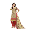 Cotton Designer Parrot Green Salwar Suit Dress Materials